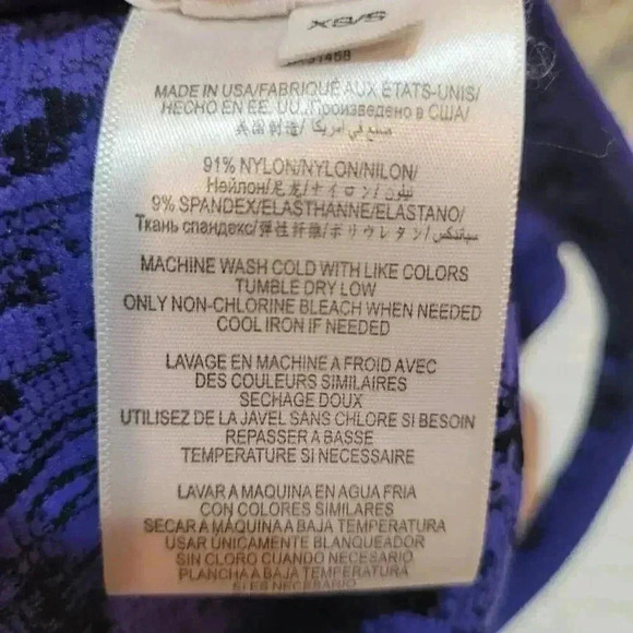 BCBGENERATION Women's Navy/Purple Nylon/Spandex Stetch Lace Tank Dress - Picture 12 of 12